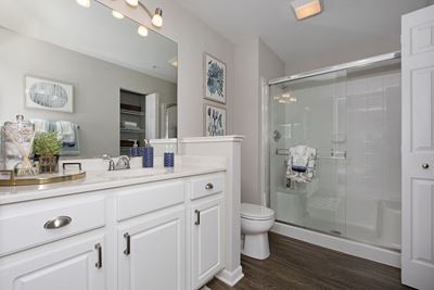 Renovated Bathrooms With Quartz Counters at The Villages at Canterfield, Illinois